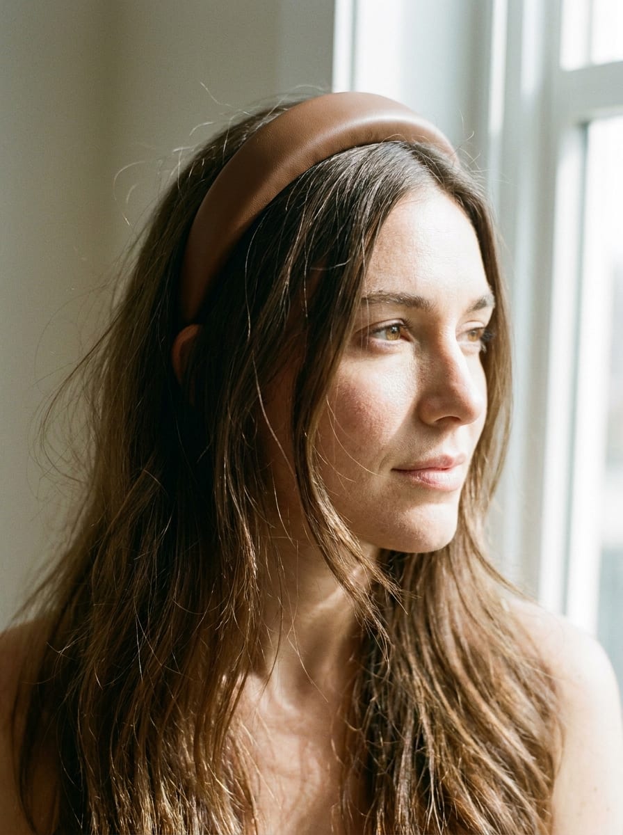 Offene Haare mit breitem Haarreif - Haarreif Frisur